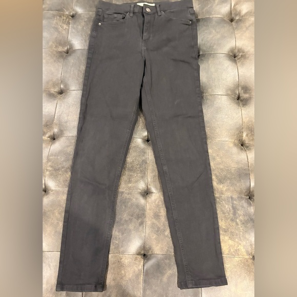 Topshop Charcoal Denim Pants - Picture 1 of 2